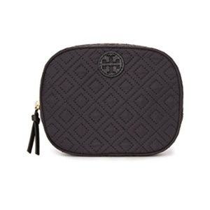 Tory Burch "Ella" Quilted Cosmetic Case • Black